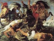 Peter Paul Rubens Hunt on hippopotamus and crocodile France oil painting artist